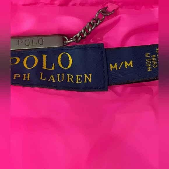 Polo Ralph Lauren Bubblegum Pink Down Quilted Puffer Vest Medium - Picture 5 of 6